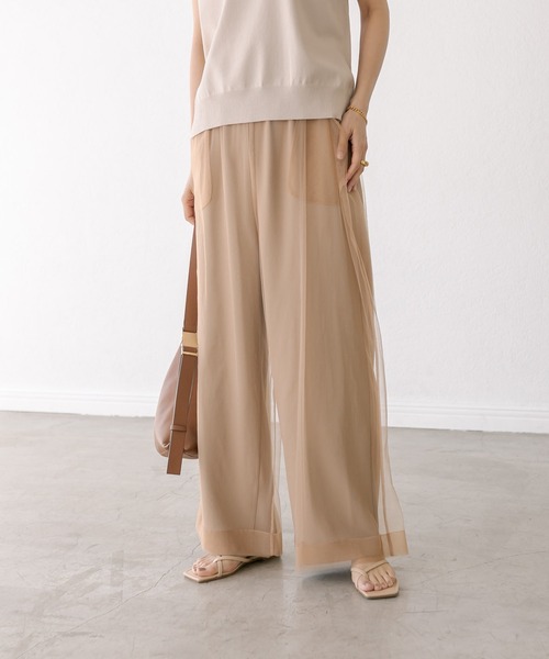 RIVE DROITE（リヴドロワ）の「チュールレイヤードパンツ（その他パンツ・レディース・ブラック/ベージュ・FREE）」の16枚目の写真