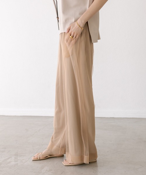 RIVE DROITE（リヴドロワ）の「チュールレイヤードパンツ（その他パンツ・レディース・ブラック/ベージュ・FREE）」の17枚目の写真