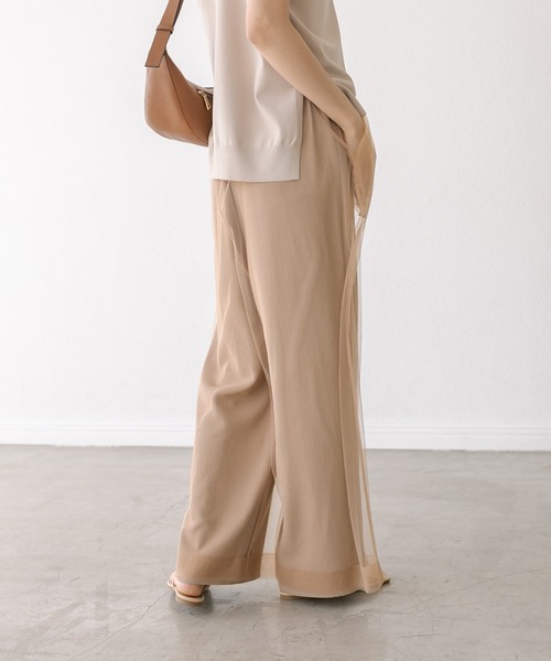 RIVE DROITE（リヴドロワ）の「チュールレイヤードパンツ（その他パンツ・レディース・ブラック/ベージュ・FREE）」の18枚目の写真