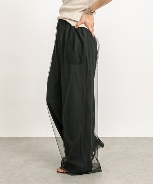 RIVE DROITE（リヴドロワ）の「チュールレイヤードパンツ（その他パンツ・レディース・ブラック/ベージュ・FREE）」の9枚目の写真