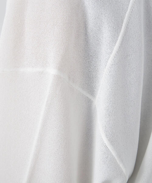 NATURAL BEAUTY BASIC（ナチュラルビューティーベーシック）の「◇レーヨンナイロンシリーズ Vネックボクシーカーディガン（カーディガン/ボレロ・レディース・ブラック/オフホワイト/イエロー/ピンク・FREE）」の8枚目の写真