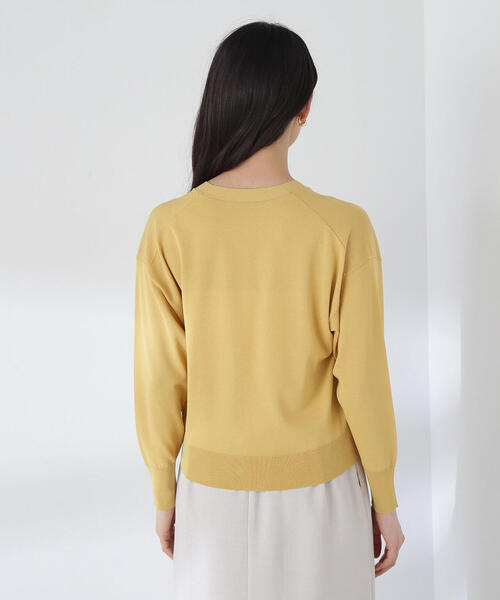 NATURAL BEAUTY BASIC（ナチュラルビューティーベーシック）の「◇レーヨンナイロンシリーズ Vネックボクシーカーディガン（カーディガン/ボレロ・レディース・ブラック/オフホワイト/イエロー/ピンク・FREE）」の17枚目の写真
