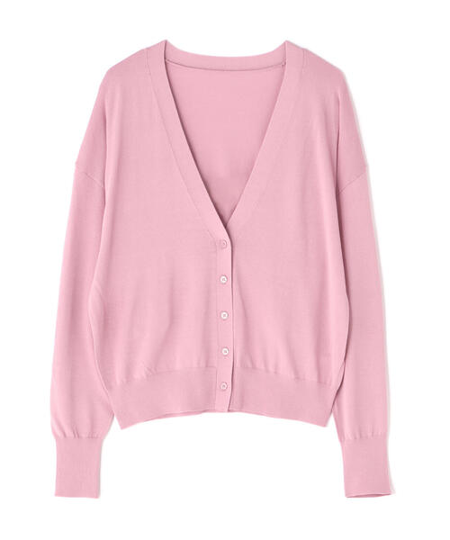 NATURAL BEAUTY BASIC（ナチュラルビューティーベーシック）の「◇レーヨンナイロンシリーズ Vネックボクシーカーディガン（カーディガン/ボレロ・レディース・ブラック/オフホワイト/イエロー/ピンク・FREE）」の22枚目の写真