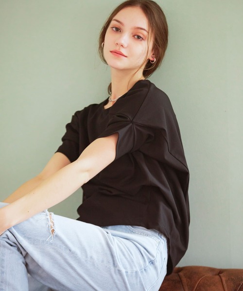 URBAN RESEARCH Sonny Label（アーバンリサーチサニーレーベル）の「『WEB限定』『吸水速乾/UVカット』クールタッチドルマンプルオーバー（Tシャツ/カットソー・レディース・グレー系その他/ミント/オフホワイト/ブラック・FREE）」の3枚目の写真