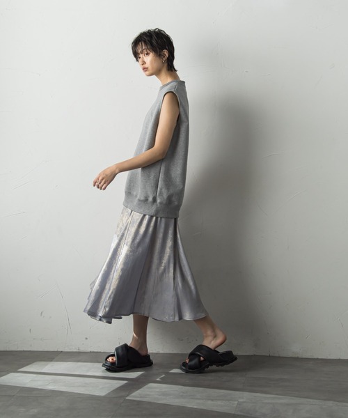 socolla（ソコラ）の「ラメステッチパネルフレアスカート≪手洗い可能≫（スカート・レディース・シルバー系その他/ゴールド系その他・M）」の12枚目の写真