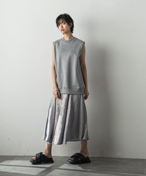 socolla（ソコラ）の「ラメステッチパネルフレアスカート≪手洗い可能≫（スカート・レディース・シルバー系その他/ゴールド系その他・M）」の15枚目の写真