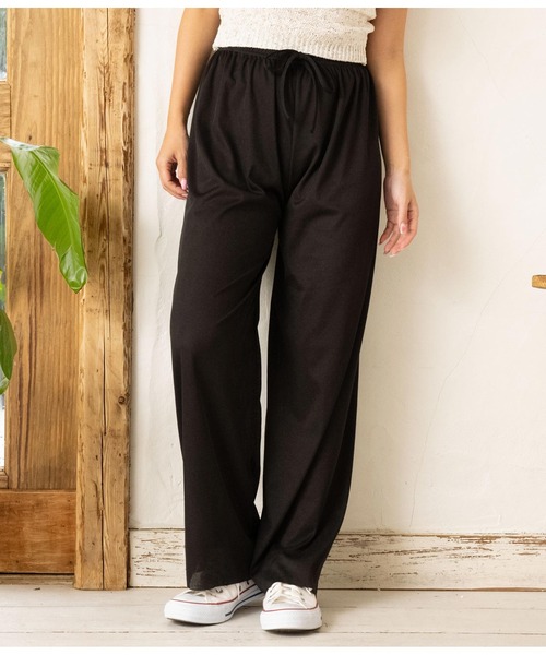 anap mimpi(アナップミンピ)の「ユルテロラフワイドパンツ(その他パンツ・レディース・ネイビー/カーキ/ブラック・FREE)」の1枚目の写真