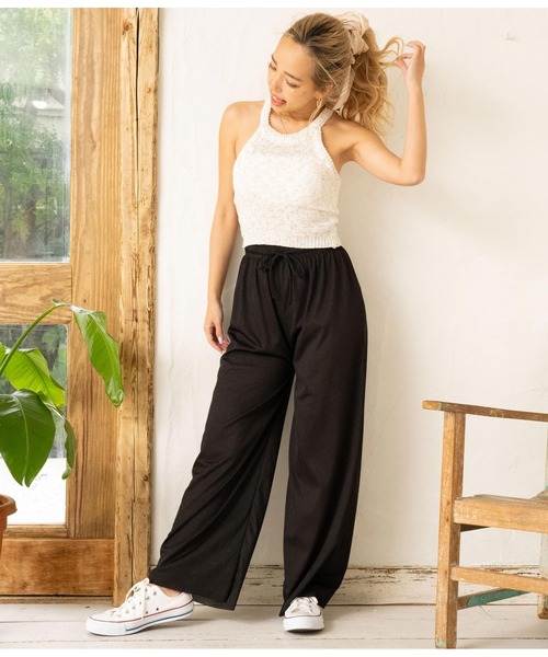 anap mimpi(アナップミンピ)の「ユルテロラフワイドパンツ(その他パンツ・レディース・ネイビー/カーキ/ブラック・FREE)」の12枚目の写真