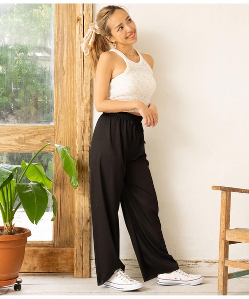 anap mimpi(アナップミンピ)の「ユルテロラフワイドパンツ(その他パンツ・レディース・ネイビー/カーキ/ブラック・FREE)」の13枚目の写真