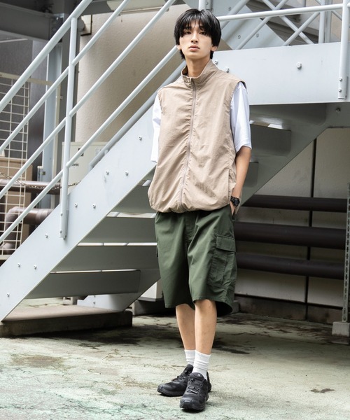 WEGO（ウィゴー）の「WEGO/ワイドカーゴショーツ（カーゴパンツ・メンズ・ブラック/カーキ・LARGE/MEDIUM）」の16枚目の写真