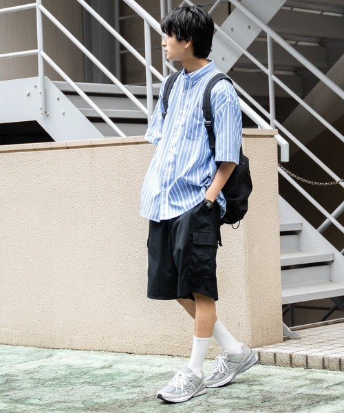 WEGO（ウィゴー）の「WEGO/ワイドカーゴショーツ（カーゴパンツ・メンズ・ブラック/カーキ・LARGE/MEDIUM）」の15枚目の写真