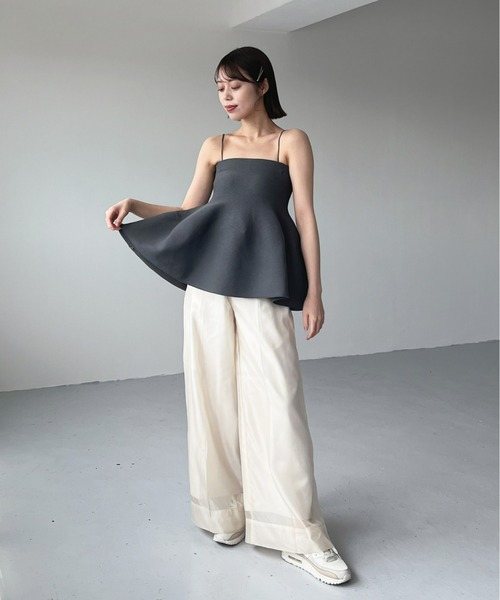 Olu.（オルドット）の「シアーワイドパンツ（その他パンツ・レディース・クリーム/ブラック/ベージュ・0/1）」の11枚目の写真