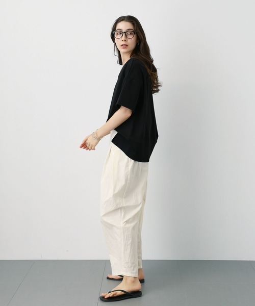 saloon（サルーン）の「SALOON(サルーン)/ナイロンタフタタックパンツ【洗濯機洗い可】（その他パンツ・レディース・ホワイト/ブラック/グリーン・SMALL/MEDIUM）」の11枚目の写真