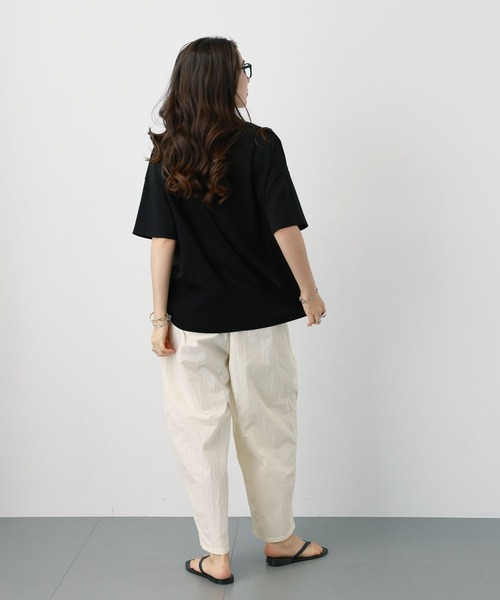 saloon（サルーン）の「SALOON(サルーン)/ナイロンタフタタックパンツ【洗濯機洗い可】（その他パンツ・レディース・ホワイト/ブラック/グリーン・SMALL/MEDIUM）」の5枚目の写真