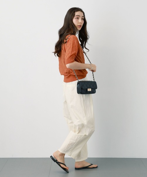 saloon（サルーン）の「SALOON(サルーン)/ナイロンタフタタックパンツ【洗濯機洗い可】（その他パンツ・レディース・ホワイト/ブラック/グリーン・SMALL/MEDIUM）」の13枚目の写真