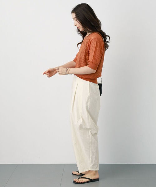 saloon（サルーン）の「SALOON(サルーン)/ナイロンタフタタックパンツ【洗濯機洗い可】（その他パンツ・レディース・ホワイト/ブラック/グリーン・SMALL/MEDIUM）」の15枚目の写真