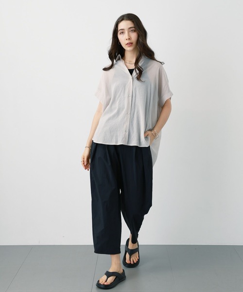 saloon（サルーン）の「SALOON(サルーン)/ナイロンタフタタックパンツ【洗濯機洗い可】（その他パンツ・レディース・ホワイト/ブラック/グリーン・SMALL/MEDIUM）」の20枚目の写真