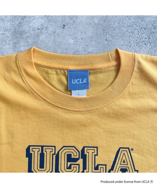 UCLA(ユーシーエルエー)の「UCLA カレッジブランド DOUBLE PRINTED Tシャツ(Tシャツ/カットソー・メンズ・ゴールド/ホワイト・L/M/XL)」の9枚目の写真