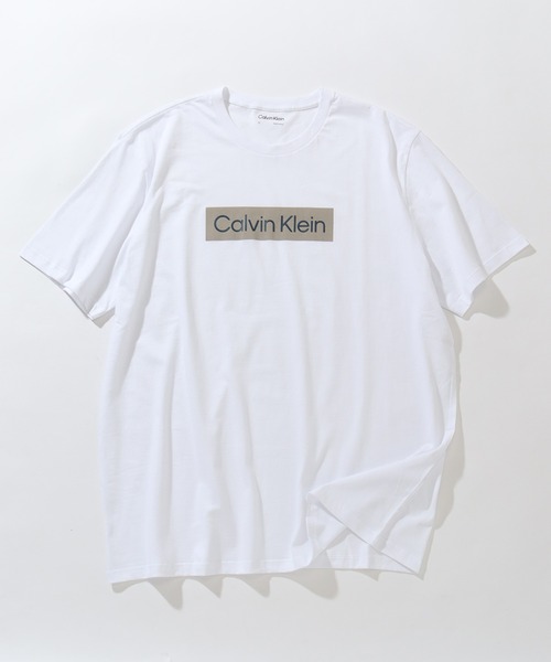 Calvin Klein(カルバン・クライン)の「【Calvin Klein/カルバンクライン】BOXロゴプリント ショートスリーブTシャツ(Tシャツ/カットソー・メンズ・ホワイト/ブラック・XL/L/M/S)」の1枚目の写真