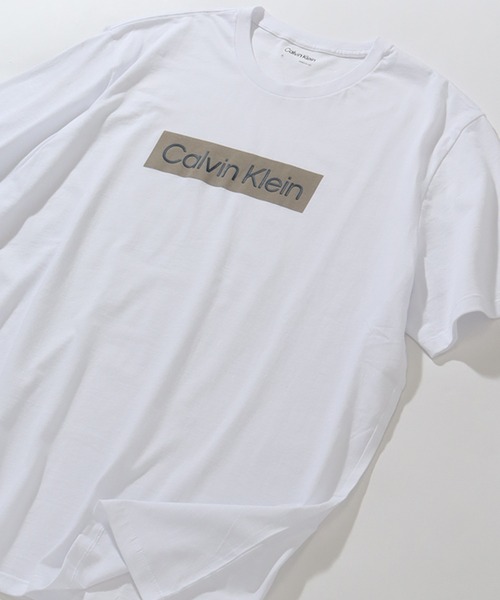 Calvin Klein(カルバン・クライン)の「【Calvin Klein/カルバンクライン】BOXロゴプリント ショートスリーブTシャツ(Tシャツ/カットソー・メンズ・ホワイト/ブラック・XL/L/M/S)」の4枚目の写真