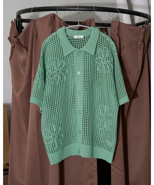 ブラウス シャツ CODE EMBROIDERY MESH CAPE SHIRT レディース ブラウス シャツ CODE EMBROIDERY MESH CAPE SHIRT レディース