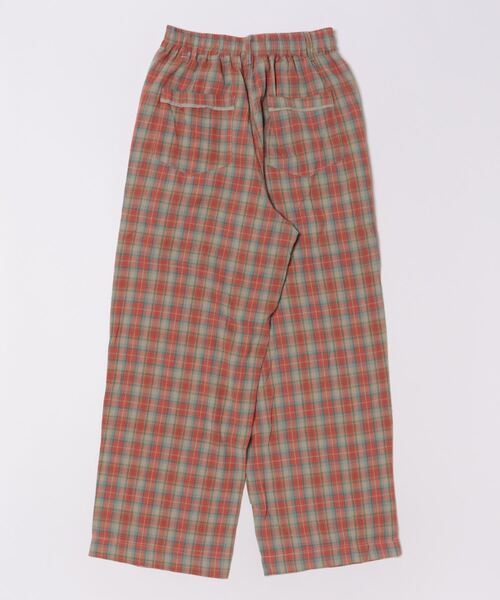 DOUBLE NAME（ダブルネーム）の「チェックパイピングイージーパンツ/ユニセックス（その他パンツ・レディース・パープル/オレンジ/ブルー・FREE）」の4枚目の写真