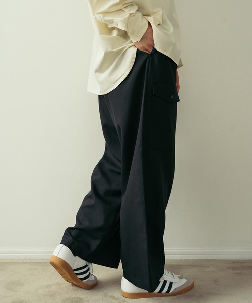 Be.Nection(ビネクション)の「2TACK CHAMBRAY SNOW PANTS / 2タックシャンブレースノーパンツ(スラックス・メンズ・チャコール/ベージュ・MEDIUM/LARGE)」の7枚目の写真