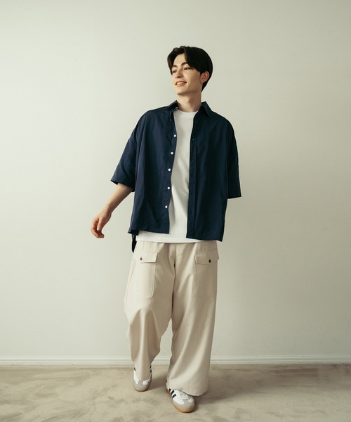 Be.Nection(ビネクション)の「2TACK CHAMBRAY SNOW PANTS / 2タックシャンブレースノーパンツ(スラックス・メンズ・チャコール/ベージュ・MEDIUM/LARGE)」の12枚目の写真