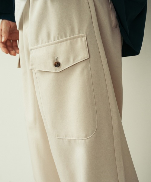 Be.Nection(ビネクション)の「2TACK CHAMBRAY SNOW PANTS / 2タックシャンブレースノーパンツ(スラックス・メンズ・チャコール/ベージュ・MEDIUM/LARGE)」の17枚目の写真