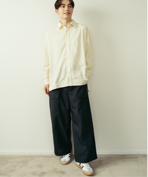 Be.Nection(ビネクション)の「2TACK CHAMBRAY SNOW PANTS / 2タックシャンブレースノーパンツ(スラックス・メンズ・チャコール/ベージュ・MEDIUM/LARGE)」の3枚目の写真