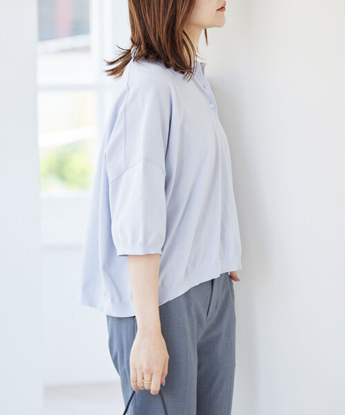 SLOBE IENA（スローブイエナ）の「ウォッシャブル ニット ポロシャツ