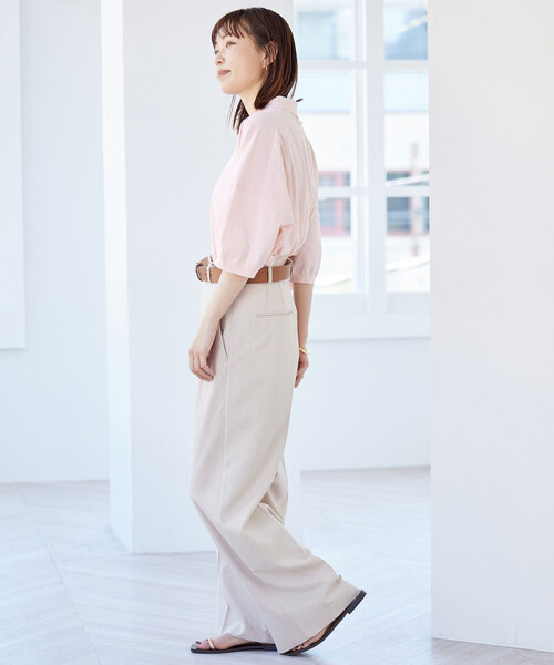 SLOBE IENA スローブイエナ ウォッシャブルニット ポロシャツ ウォッシャブル ニット ポロシャツ | スローブ イエナ(SLOBE