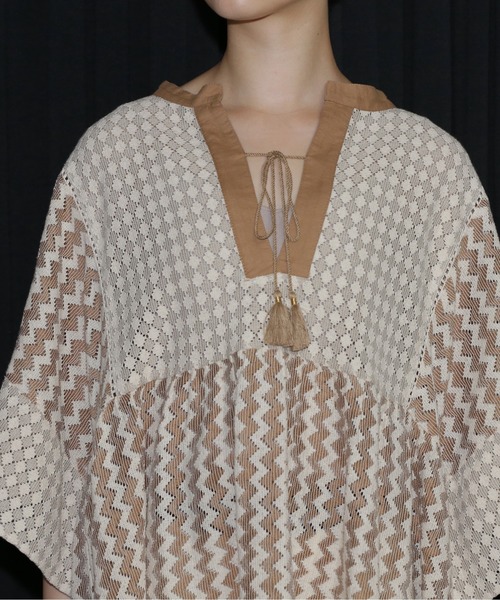 ROSE BUD(ローズバッド)の「チュニックワンピース(チュニック・レディース・ブラック/ベージュ・FREE)」の12枚目の写真