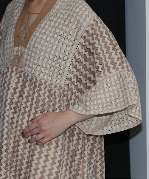 ROSE BUD(ローズバッド)の「チュニックワンピース(チュニック・レディース・ブラック/ベージュ・FREE)」の13枚目の写真