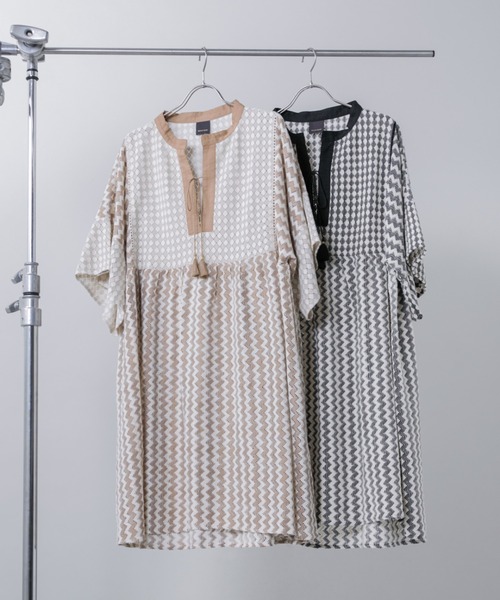 ROSE BUD(ローズバッド)の「チュニックワンピース(チュニック・レディース・ブラック/ベージュ・FREE)」の16枚目の写真