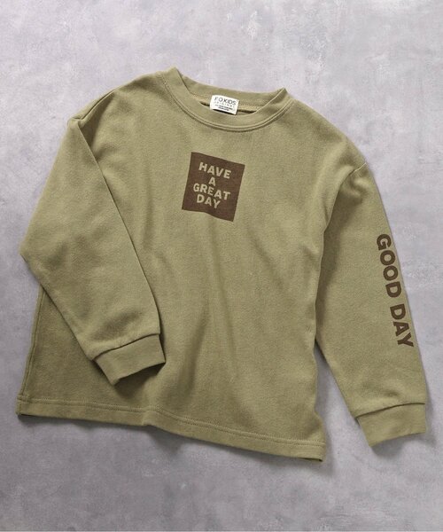 F.O.KIDS(エフオーキッズ)の「BOXロゴプリントロンTee(Tシャツ/カットソー・キッズ・カーキ/チャコール/パープル・80/90/95/100/110/120/130/140/150)」の3枚目の写真