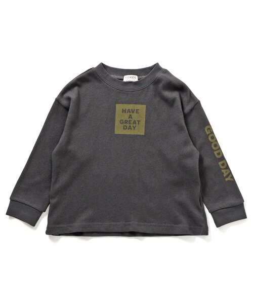 F.O.KIDS(エフオーキッズ)の「BOXロゴプリントロンTee(Tシャツ/カットソー・キッズ・カーキ/チャコール/パープル・80/90/95/100/110/120/130/140/150)」の11枚目の写真