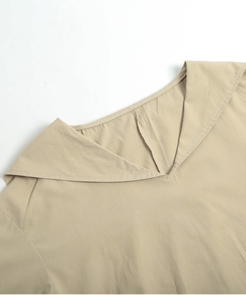 La-gemme（ラジェム）の「セーラーカラーワンピース（ワンピース・レディース・ホワイト系その他/ベージュ系その他/ベージュ/サックスブルー/ホワイト・C/M/L）」の6枚目の写真