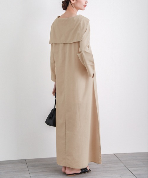 La-gemme（ラジェム）の「セーラーカラーワンピース（ワンピース・レディース・ホワイト系その他/ベージュ系その他/ベージュ/サックスブルー/ホワイト・C/M/L）」の18枚目の写真