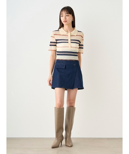 SNIDEL シアーニットポロシャツ セール】シアーニットポロシャツ（ポロシャツ）｜SNIDEL