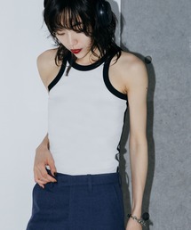 LIENCOEUR | ホルターネックバイカラータンク(タンクトップ)