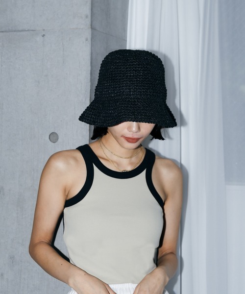 LIENCOEUR（リアンクール）の「ホルターネックバイカラータンク（タンクトップ・レディース・ベージュ/ホワイト/ライトブルー・FREE）」の15枚目の写真