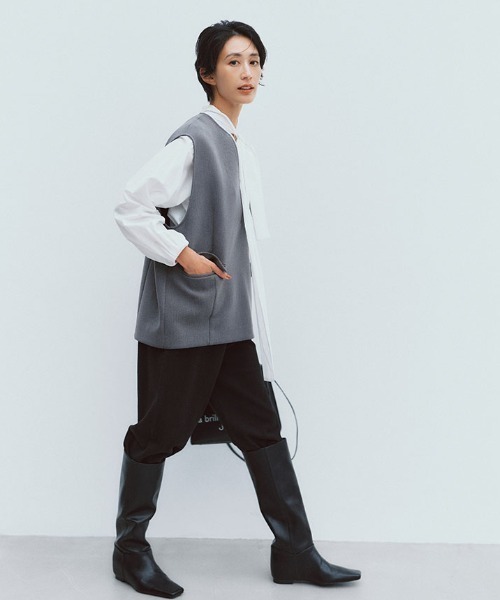 Mila Owen（ミラオーウェン）の「インヒールロングブーツ（ブーツ・レディース・ダークブラウン/ブラック・36/37/38）」の14枚目の写真