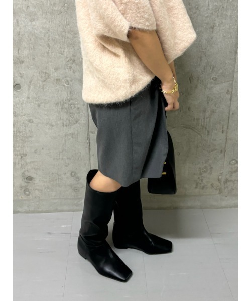 Mila Owen（ミラオーウェン）の「インヒールロングブーツ（ブーツ・レディース・ダークブラウン/ブラック・36/37/38）」の18枚目の写真