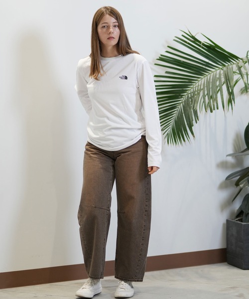 THE NORTH FACE(ザノースフェイス)の「THE NORTH FACE/ザ・ノース・フェイス ロンT DIGITAL BOX LOGO TEE NTW82487(Tシャツ/カットソー・レディース・ブラック/ホワイト・XL/L/M)」の6枚目の写真