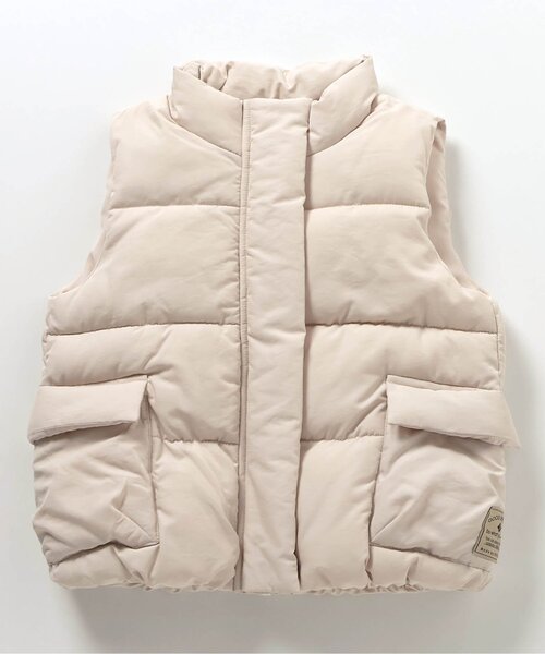 BREEZE（ブリーズ）の「スタンドカラー中綿ベスト（ダウンベスト・キッズ・ブラック/アイボリー・80/90/100/110/120/130/140/150）」の8枚目の写真