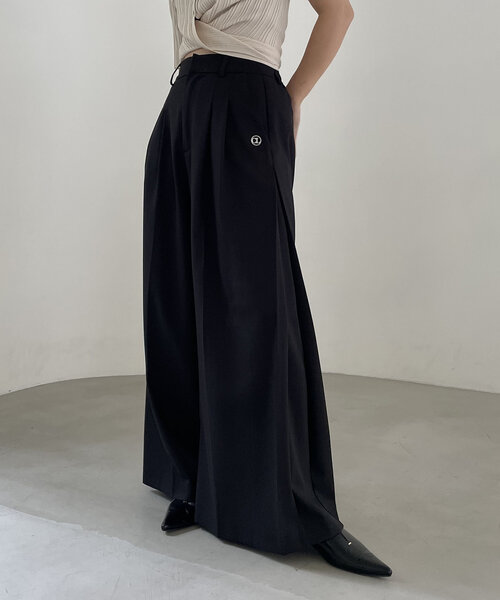 CAPRICIEUX LE'MAGE（カプリシューレマージュ）の「【C.L】サイドタックワイドパンツ（その他パンツ・レディース・ブラック/ベージュ・36/38）」の9枚目の写真