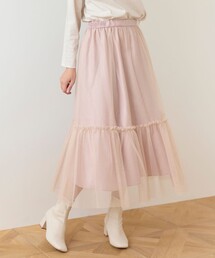 【洗える】ラメチュール スカート