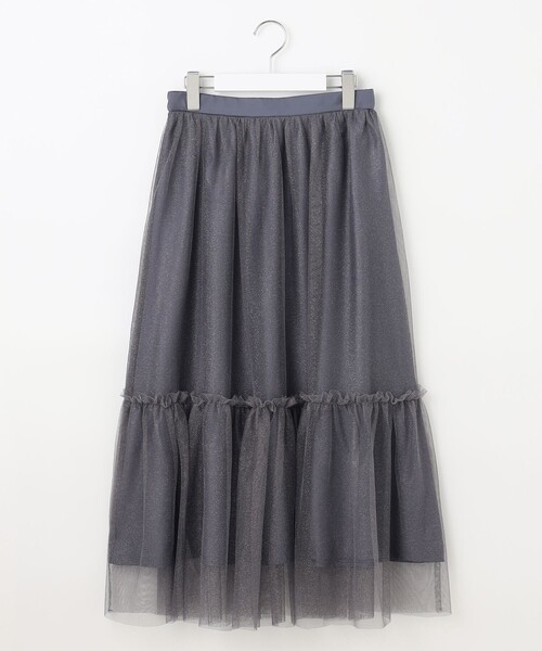 Feroux（フェルゥ）の「【洗える】ラメチュール スカート（スカート・レディース・ピンク系/ライトグレー系/ブラック系・1/2）」の15枚目の写真