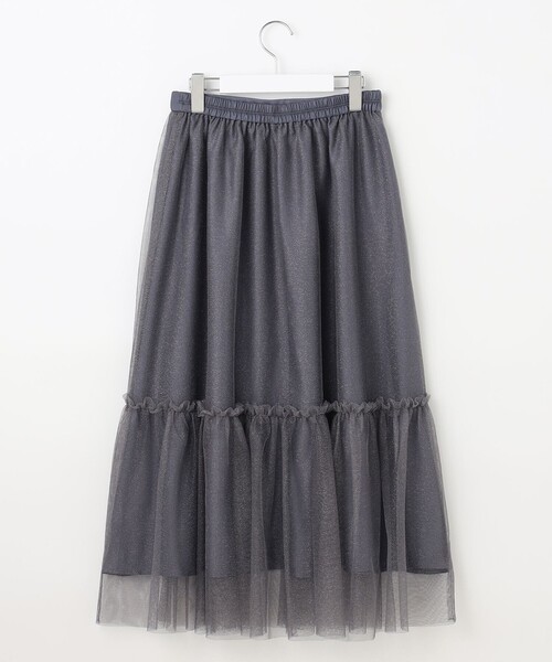 Feroux（フェルゥ）の「【洗える】ラメチュール スカート（スカート・レディース・ピンク系/ライトグレー系/ブラック系・1/2）」の16枚目の写真